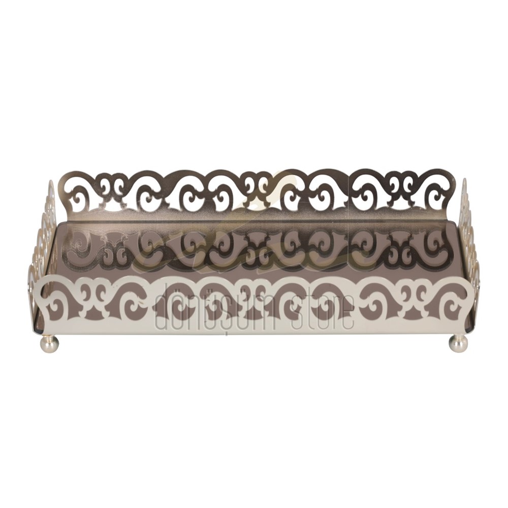 Sarmaşık D Tepsi Büyük (Altın-Gümüş-Oksit)