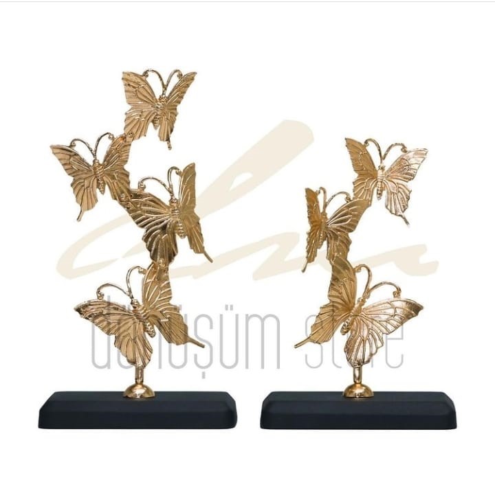 Kelebek Dekoratif Set (Gold/Gümüş/Bronz)