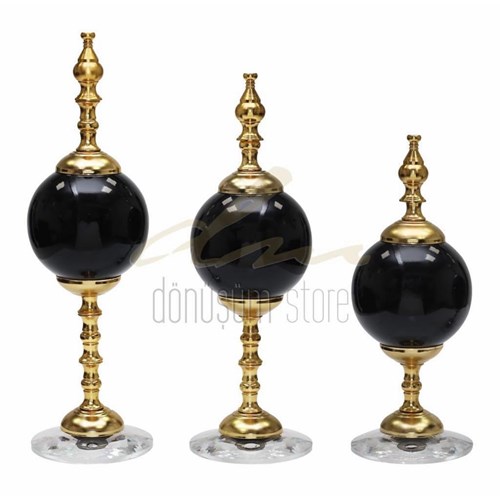 set of 3 in crystal kurezde, crystal, floor lamp, decor, chest, leather, service set, pen holder, decorative, lantern, lantern set, polyester, flowerpot, kurezade, puff, metal, coral, vase, ceramic decor, ceramic, pipe set, viking pipe set, branch decorative, animal polyester decor, table, metal table, coffee set, tray